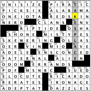 CrosSynergy / Washington Post crossword solution - 03/02/14