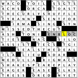CrosSynergy / Washington Post crossword solution - 03/04/14
