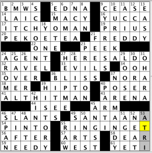 CrosSynergy / Washington Post crossword solution - 03/05/14