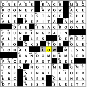 CrosSynergy / Washington Post crossword solution - 03/10/14