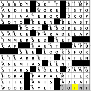 CrosSynergy / Washington Post crossword solution - 03/13/14