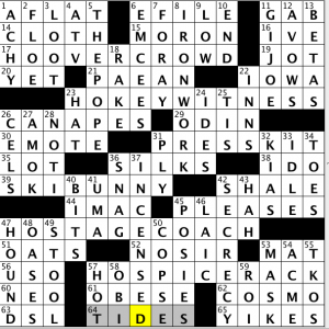 CrosSynergy / Washington Post crossword solution - 03/19/14