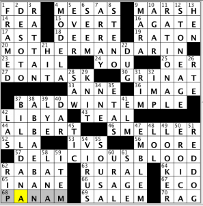 CrosSynergy / Washington Post crossword solution - 03/28/14