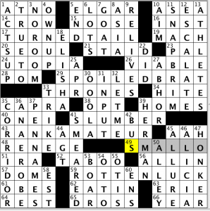 CrosSynergy / Washington Post crossword solution - 04/03/14