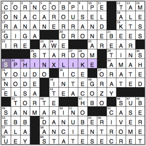 NY Times crossword solution, 3 29 14