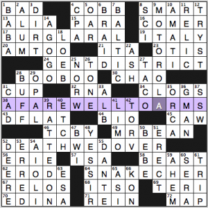 NY Times crossword solution, 3 18 14, no. 0318