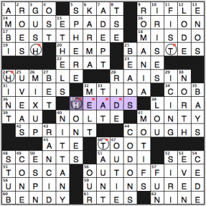 NY Times crossword solution, 4 1 14, no. 0401