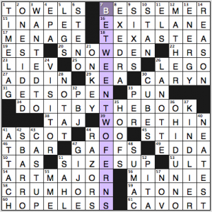 NY Times crossword solution, 3 21 14, no. 0321