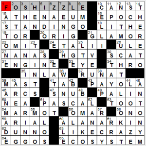 NY Times crossword solution, 4 18 14, no 0418