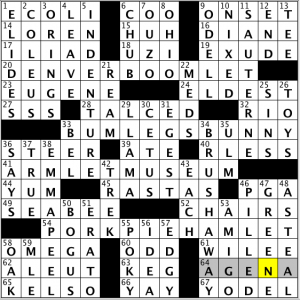 CrossSynergy/Washington Post crossword solution, 04.15.14: "Emily Postings"