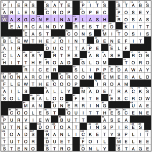 NY Times crossword solution, 4 27 14 "Predictable Partings"