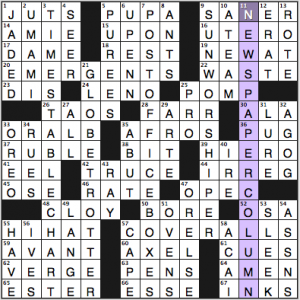 NY Times crossword solution, 4 29 14, no. 0429