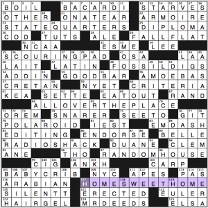 LA Times Sunday crossword solution, 4 6 14 "The Living End"