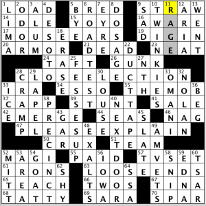 CrosSynergy/Washington Post crossword solution, 04.17.14: "Sight See"