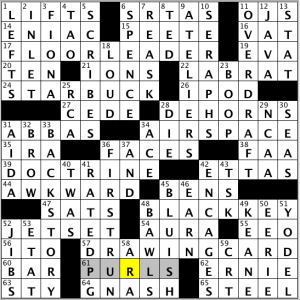 CrosSynergy/Washington Post crossword solution, 04.21.14: "All Aboard"