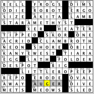 CrosSynergy/Washington Post crossword solution, 04.22.14: "The Bleat Goes On"