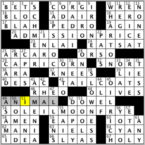 CrosSynergy/Washington Post crossword solution, 05.24.14: "Multi-Grain Closeouts"