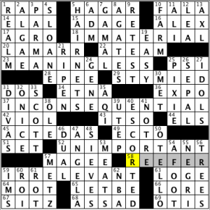 CrosSynergy/Washington Post crossword solution, 05.23.14: "Does It Matter?"
