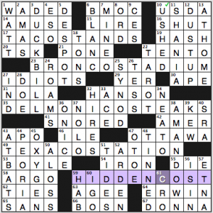 NY Times crossword solution, 5 20 14, no. 0520