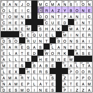 NY Times crossword solution, 5 10 14, no. 0510