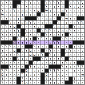 NY Times crossword solution, 5 18 14 "Oh, Who?"