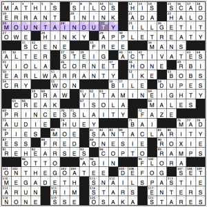 Wall Street Journal crossword solution, 5 9 14 "To a T"