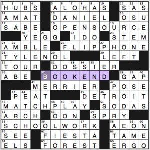 NY Times crossword solution, 5 27 14, no. 0527