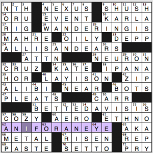 NY Times crossword solution, 5 15 14, no. 0515