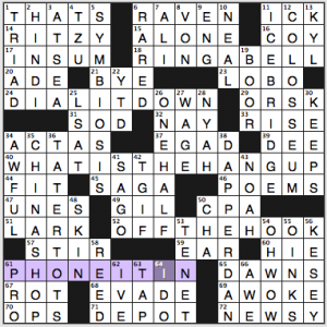 NY Times crossword solution, 5 19 14, no. 0519