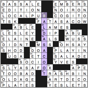 NY Times crossword solution, 5 28 14, no. 0528