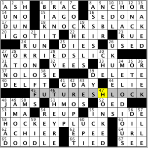 CrosSynergy/Washington Post crossword solution, 05.02.14: "Catch the El"