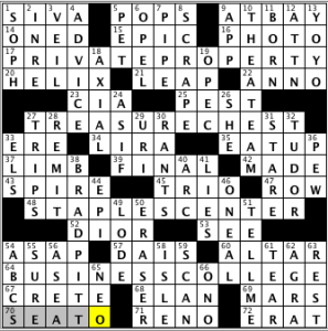 CrosSynergy/Washington Post crossword solution, 05.17.14: "Communuty Service"