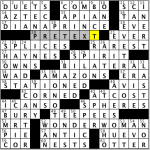 CrosSynergy/Washington Post crossword solution, 05.31.14: "Suited to a Tiara"