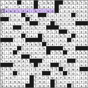 LA Times crossword solution, 6 15 14 "Pas de Deux"