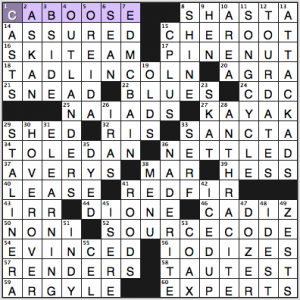 NY Times crossword solution, 6 21 14, no. 0621