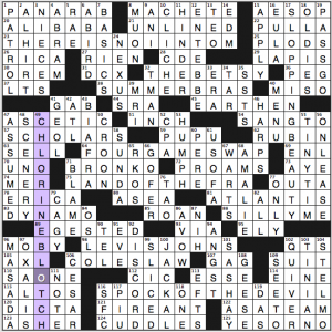 LA Times Sunday crossword solution, 6 22 14 "Ob-la-di, Ob-la-da"