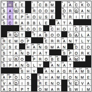 NY Times crossword solution, 6 4 14, no. 0604