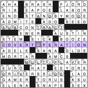 NY Times crossword solution, 6 24 14, no. 0624