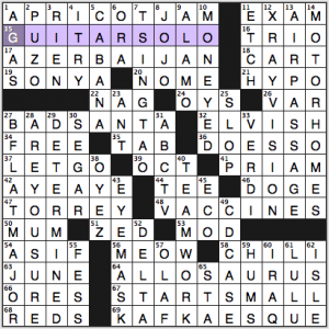 NY Times crossword solution, 6 28 14, no. 0628