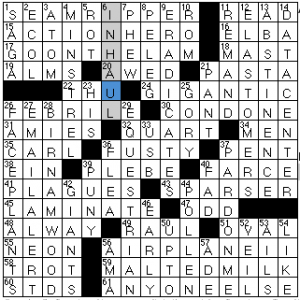 Newsday crossword solution, 6 28 14 "Saturday Stumper"