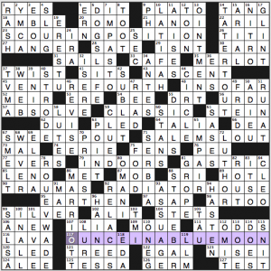 LA Times Sunday crossword solution, 6 8 14 "You Too"