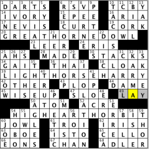 CrosSynergy/Washington Post crossword solution, 06.13.14: "Day of Thunder"