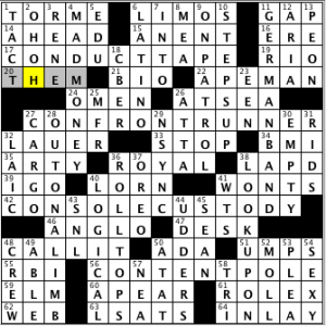 CrosSynergy/Washington Post crossword solution, 06.20.14: "Getting Swindled"