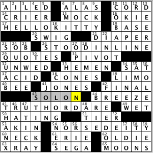 CrosSynergy/Washington Post crossword solution, 06.23.14: "Divine Secrets"