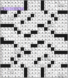 NY Times crossword solution, 7 20 14 "Moving Parts"