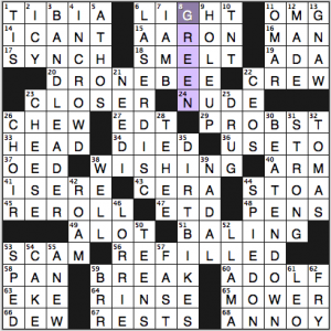 NY Times crossword solution, 7 22 14, no. 0722