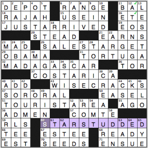 NY Times crossword solution, 7 9 14, no. 0709