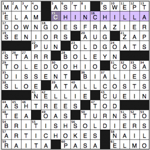 NY Times crossword solution, 7 25 14, no. 0725