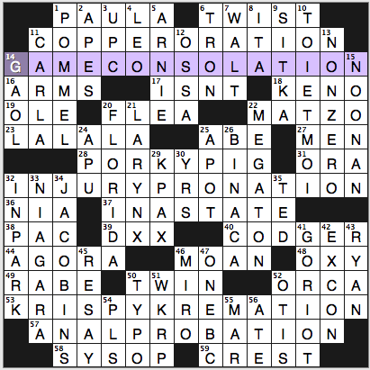 American Values Club crossword solution, 7 30 14 "Fixations"