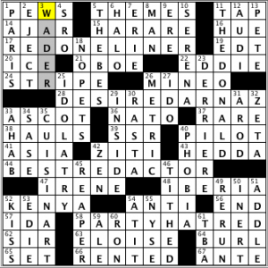 CrosSynergy/Washington Post crossword solution, 07.15.14: "Seeing Red"
